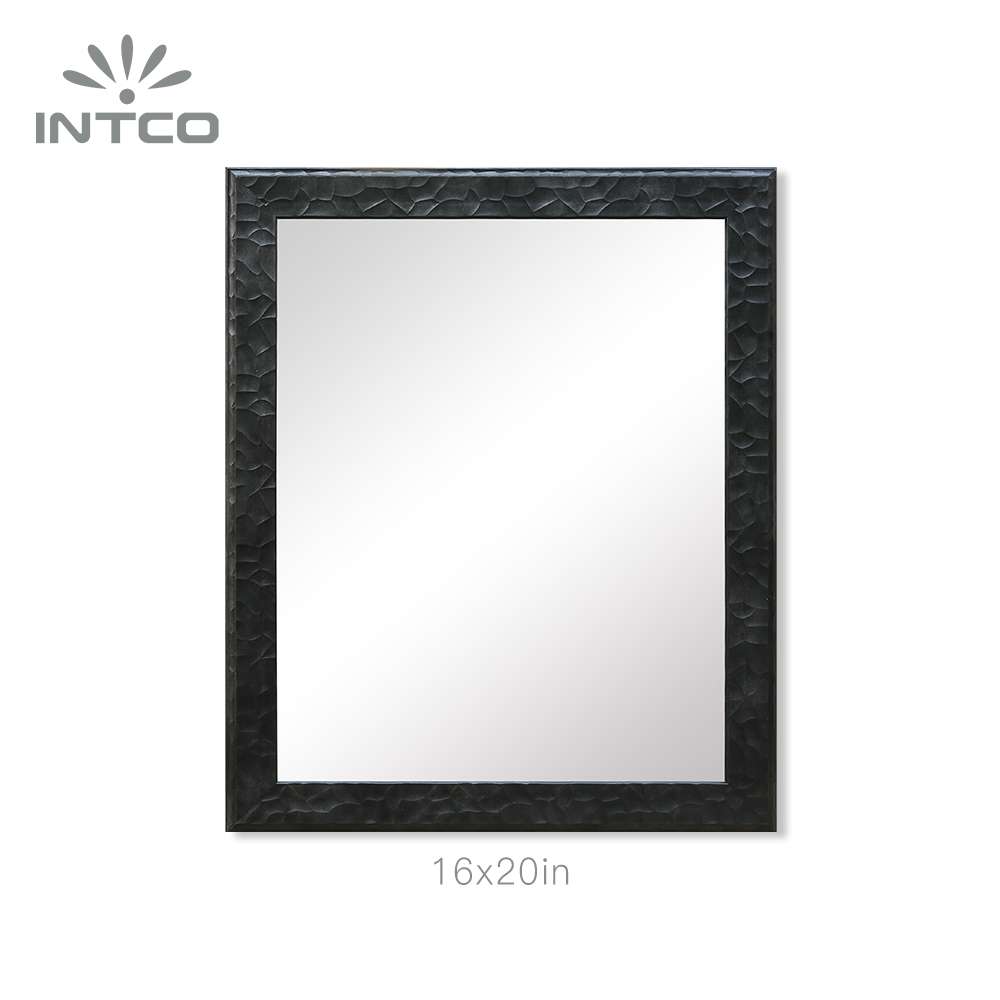 16x20in black modern decorative wall mirror